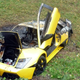 Illustration for article titled Amazing pictures of a wrecked and burnt Russian Lamborghini